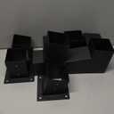 Eapele 6PCS 15° Slanted Roof Pergola Brackets, 3-Way Roof Wall Mount Extension Pergola Kit, Angled Wood Post Base Bracket, Patio Pergolas, Log Cabin