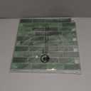 Art3d 10-Sheet Kitchen Backsplash Tiles Peel and Stick, Self Adhesive Wall Tile Sticker for Kitchen Island Bathroom Laundry Room RV Renter 12" x 12" - Jade Green