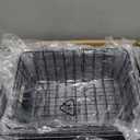 8 Set, Extra Large Wire Baskets for Organizing with Lables, Cabinet Pantry Organization and Storage Bins - Metal Basket for Kitchen, Laundry, Garage, Fridge, Bathroom Countertop Organizer, Black