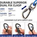 Dog tie Out Cable, 10/20/25/30/50/70/100 feet, Suitable for Dogs up to 350 pounds, Dog Cable with Swivel Buckle, Lightweight, Non-Winding, for Outdoor Camping, Yard Dog Cable (Blue, 20FT)