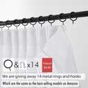 LIMON HOME White Linen Curtains 63 inch Length Pinch Pleat Curtains for Living Room (40"W x 63"L (Pack of 2))