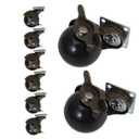 Alipis 8pcs Antique Caster Wheels with Brake Swivel Heavy Duty Casters for Office Chairs Tables Cabinets Vintage Design for Smooth Mobility and Secure Locking