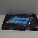 ICE COOREL Laptop Cooling Pad with 8 Cooling Fans, Cooling Pad for Laptop Fan 13-15.6 Inch, Laptop Cooler Stand with 6 Height Adjustable, Notebook Cooler Pad with Two USB Port [2025 Version] (8 Fans)