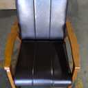 Baxton Studio BBT8011A2-Brown Living-Room-Chairs, Medium, Leather, Dark Brown