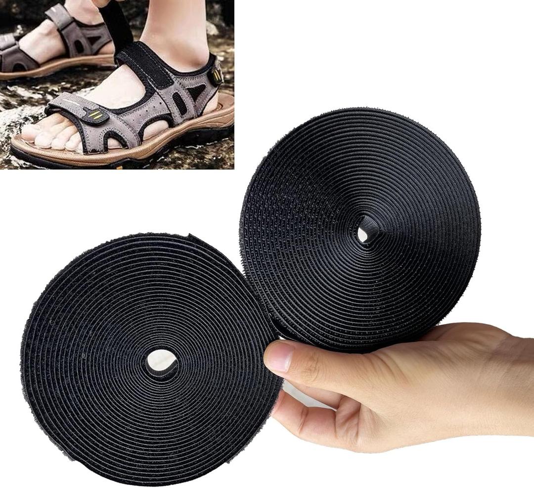 Hook and Loop Sewing Fasteners Non Adhesive Interlocking Tape Holding for Fabrics Leather Clothes Crafting Replace Broke Zipper and Snaps (4/5 inch)