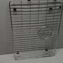 EBG1914 Stainless Steel Sink Grid and Protector, 19" x 14" With Rear Drain for Single Bowl Kitchen Sink Bottom, Polished Stainless Steel 