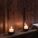 Wall Sconce Candle Holder Metal Hanging Wall Decorations for Home,Living Room, Bathroom, Dining Room, Set of 2Black
