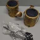 LOVERUIS Solar Watering Can Lights Garden Decor,Garden Gifts for Women Grandma Mom,Metal Two Solar Garden Lights Outdoor Decoration Waterproof,Yard Patio Lawn Pathway Decor