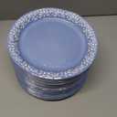 Whaline 50 Pcs Platos De Barro Mexicanos Paper Plates 12 x 10 Inch Blue Cielito Lindo Disposable Dinner Plates Mexico Fiesta Party Supplies for Baby Shower Wedding Decor