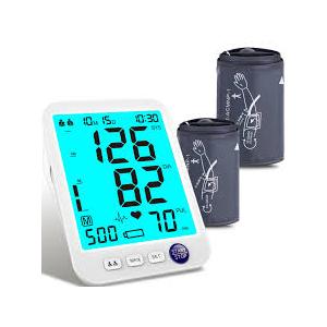 Blood Pressure MonitorAutomatic Blood Pressure Machine XL Cuff for Big Arms 1321”Medium/Large Cuff 9"17" Extra Large Backlit LCD Two User 1000 Mem (Blue