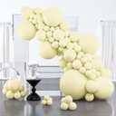PartyWoo Pastel Yellow Balloons 127 pcs Different Sizes of 36 18 12 10 5 Inch Small Mini Light Pale Yellow Balloon Arch Kit Garland for Baby Shower Easter Birthday Party Decorations Yellow-Q07