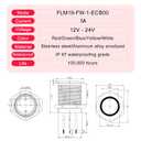 2PCS Latching Push Button Switch Power Button 12v 24v Switch 19mm 3/4'' Includes 180x Replacemnt Symbols 5A IP67 Waterproof Switches for Cars Boat Panel Mounting(Black Plated Red)