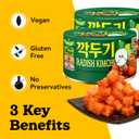 DELIEF Cubic Radish Kimchi - Authentic Korean Radish, Vegan, Gluten-Free, Shelf-Stable Canned, No Preservatives, 5.64 oz/160 g (4 Packs)