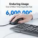 TECKNET USB Wired Mouse, 6-Button Corded Computer Mouse with 4 Adjustable DPI, Optical Computer Mice with Ergonomic Design and 5FT Cord for Laptop, Chromebook, PC, Desktop, Mac, Notebook-Gray