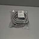 Kabel-Elektro 4 Ft. washing machine hoses Set (Straight / 90 deg.). Wide internal Diameter, 3/4 inches connector compatible NPT faucets and washing ports, Stainless Steel, PVC