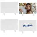 WANZELONYO Sublimation Photo Blanks 8x12 Inch 4 PCS Acrylic Sublimation Plate Plaque Picture Frame for Decoration Bulk