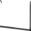 Hanging Closet Rod Adjustable Width Height Closet Rods For Hanging Clothes Black Closet Extender Hanging Rod Clothes Space-Saving Hanging Bar Organizer