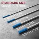 ARCCAPTAIN TIG Welding Tungsten Electrode Blue 2% Lanthanated 10-Pack 1/16" x 7" (WL20/EWLa-2)