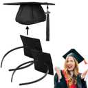 2 x ZEYER Graduation Cap Headband for Women Graduates, Students, Firm Anti-Fall Hair Band for Grad Cap, Secure Hairstyle Ideal For Graduation Ceremonies