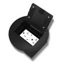 KYHSHJ Recessed Circular Floor Socket Kit with2* 20 Amp Stainless Steel GFCI Tamper Receptacle Outlet,Corrosive Resistant HardwareBlack