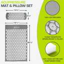 ProsourceFit Acupressure Mat and Pillow Set for Back/Neck Pain Relief and Muscle Relaxation