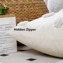 Holibeat Fluffy Dot Christmas Pillow Covers Xmas Decorative Throw Pillowcases (Beige, 20" x 12" (Pack of 2))