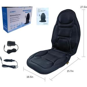 Back Massager Seat Cushion With Heat,8 Vibration Motors Massage Chair Pad For Back, Deep Tissue Vibration Seat Massager Cushion For Back Pain Relief，Home Office Chair Use, Gifts For Women,Men,Black