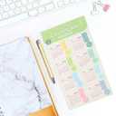 2026 Planner Stickers Monthly Calendar Tabs - 2 Sheets Color-Coded Easy Peel and Stick Adhesive Index Labels for Journals Notebooks and DIY Planning (Multi 1)