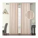 Linen Flax Reverse Tab Top Curtain Panel, 30% Linen/70% Cotton, 40x 86 Inch, Natural (Not Dyed), Pack of 2