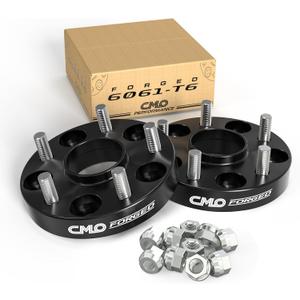 Customadeonly Forged 5x120 Wheel Spacers 25mm (1") Hubcentric Black  Compatible with Camaro Corvette CTS Impala Malibu Regal Lacrosse Terrain G8  66.9mm Bore M14x1.5 (2pcs)