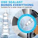 White Silicone Sealant & Adhesive RTV 100% Silicone Caulk Waterproof for Kitchen, Bathroom, Windows & Car High Strength Adhesive All-Purpose Shrink & Crack Proof Caulking - 1.8oz/50g