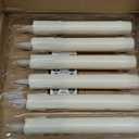 Homemory 7 Inches Flameless Taper Candles with Remote Timer, Short Led Candlesticks with 3D Flickering Light, Battery Operated Candles with Lifelike Flame for Wedding Home Xmas Decor, Ivory, 6 Pcs