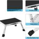 Jocauto Folding Step Stool, Height-Adjustable Step Stool with Non-Slip Platform, Step Ladder for Adults or Kids in Kitchen, Home, 330 Lbs Capacity