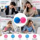 Fuzz Ball Squishy Stress Ball Slow Rising Memory Foam Fidget Squishy Fuzz Balls Adults Anxiety Stress Relief Toys,Party Favors Gift for Adult Kids (Pink Ball) (Pink)
