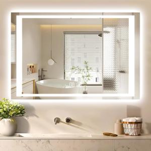 40“*24”LED Mirror for Bathroom, Front -lit and Back -lit, Dimmable with Memory Function, Anti-Fog Lighted Bathroom Mirror, Suitable for Bathroom, Powder Room, Aisle Hanging (Horizontal/Vertical) 40“*24”LED Mirror for Bathroom, Front -lit and Back -lit, Dimmable with Memory Function, Anti-Fog Lighted Bathroom Mirror, Suitable for Bathroom, Powder Room, Aisle Hanging (Horizontal/Vertical)