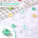 2 x rhinocats Colorful Fridge MagnetsCute Acrylic Mosaic Refrigerator Magnets for Office Kitchen Locker, 24 Pack of 12 Colors, Strong Holding Power