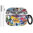 Gedicht for Airpods Pro Case Cute Sports Basketball Football, Protective TPU Soft Cases Cover Rugged for Apple Airpod Pro with Keychain for Women Men, Basketball