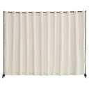 VEVOR Room Divider, Portable Panel Room Divider with Wheels Curtain Divider Stand, Freestanding Room Divider Privacy Screen for Office, Bedroom, Dining Room, Study, Beige, 91*63 inch