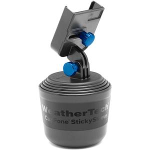 WeatherTech CupFone  Adjustable, Universal Cup Holder Phone Mount Accessory for Car  Compatible with iPhone & Other Smartphones  Open Access Design for Cell Phone Charging - Royal Blue Metal Knobs