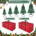 EMOMAS 9ft Heavy Duty Christmas Tree Storage Bag - Waterproof 600D Oxford Fabric, Reinforced Handles, Dual Zippers & Wide Opening. Christmas Tree Box. Solve Post - Holiday Storage Hasslesred