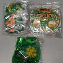 Zonlianxin 42PCS St. Patrick's Day Shamrock Necklace Clover Green Bead Party Favors Novelty St Patricks Day Shot Glasses Bead Necklaces Irish Beer Decorations Supplies