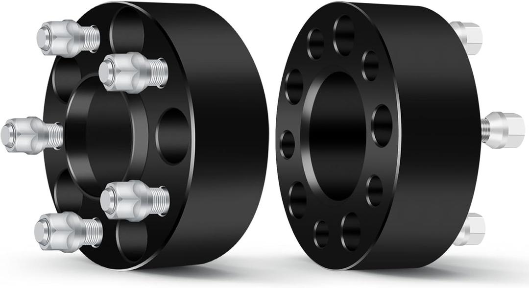 OCPTY 2" inch Hubcentric Wheel Spacers 5x4.5 to 5x4.5 71.5mm 1/2" Studs 5 lug fit for 1980-2006 for Jeep Wrangler (YJ TJ)| 2002-2012 for Jeep Liberty (KJ KK) Wheel Spacers 2PCS