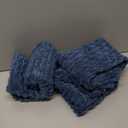 Kevin Textile Pack of 2 Blue Corduroy Decorative Throw Pillow Covers 24x24 Inch Soft Boho Striped Pillow Covers Modern Farmhouse Home Decor for Autumn Sofa Living Room Couch Bed