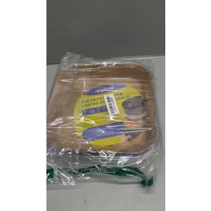 Vailnd 9inch Square Air Fryer Disposable Paper Liners, Non-Stick Food Grade Parchment Paper, Oil Resistant, Waterproof, Food Grade Baking Paper for 8-12 QT Air Fryer Microwave