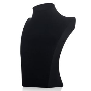 Polmart H4 Necklace Display Bust (Black Velvet, 13 ½”H)
