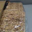 12x12x10 Water Hyacinth Folding Cube Wicker Storage Basket for Shelves, Pantry, Kitchen Organization and Storage