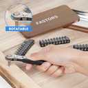 Right Angle Screwdriver,42 PCS 1/4 Mini Ratchet Set,90 Degree Offset Ratcheting Wrench,Hex/Torx/Slotted/Phillips Magnetic Bits,Stocking Stuffers for Men&Women