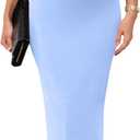 MANER Women's Strapless Bodycon Maxi Tube Dress Ribbed Elegant Casual Long Party Dresses (S)