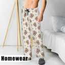 Mens Pajama Pants Soft Lightweight Lounge Sleep Pants, PJ Bottoms with Two Pockets (L)