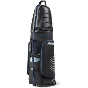 Golf Travel Bags for Airlines with Wheels, Hard Case Top and 1680D Heavy Duty Oxford Protect Golf Clubs, Lightweight and Easy to Maneuver